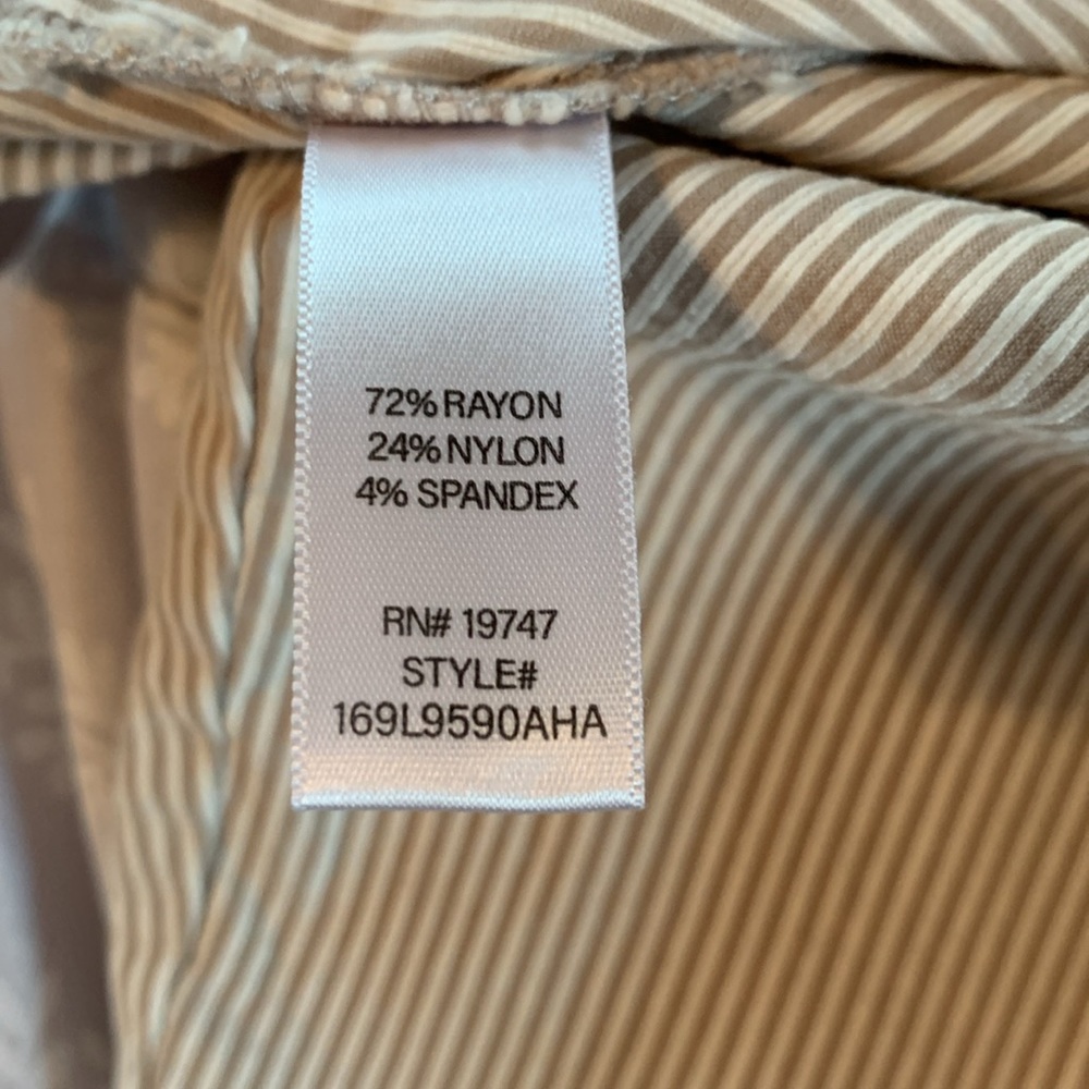 Counterparts white & tan pinned striped dressy parts size medium - Picture 9 of 10